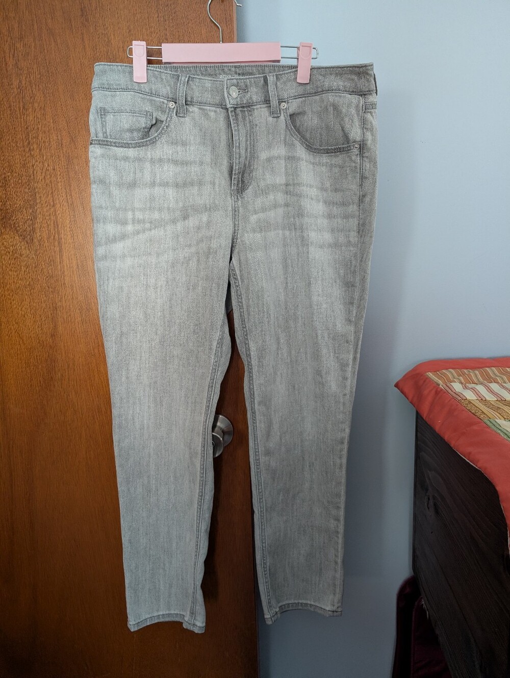 Chico's Boyfriend Ankle Classic Women's Light Gray Slim Jeans Size 1.5 R- 10